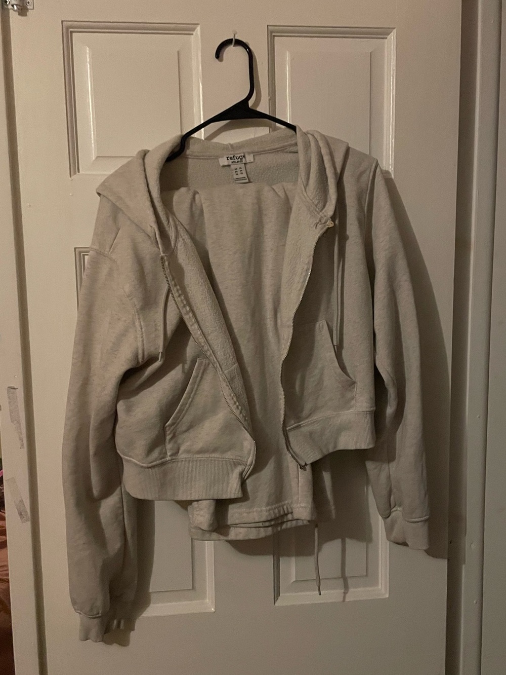 Neutral Zip Hoodie Sweatpants set - Light Beige/Cream